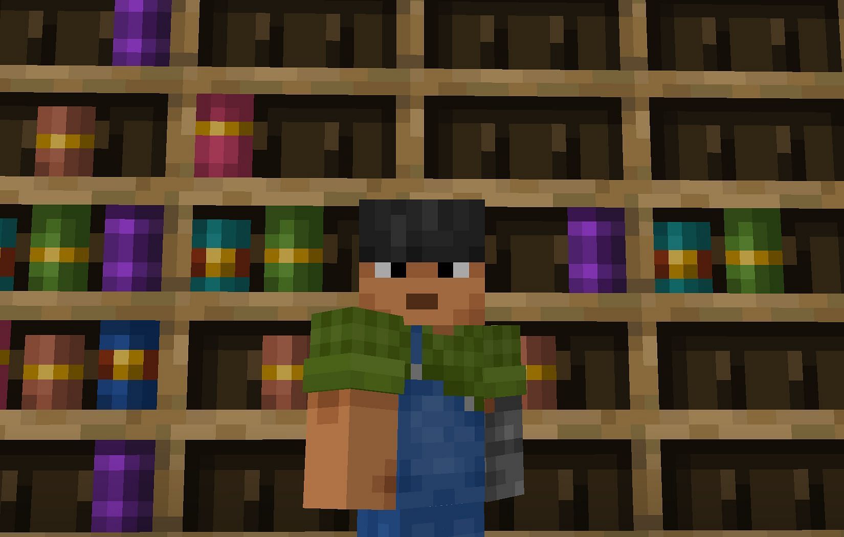 Arrange your books in chiseled bookshelves (Image via Mojang)